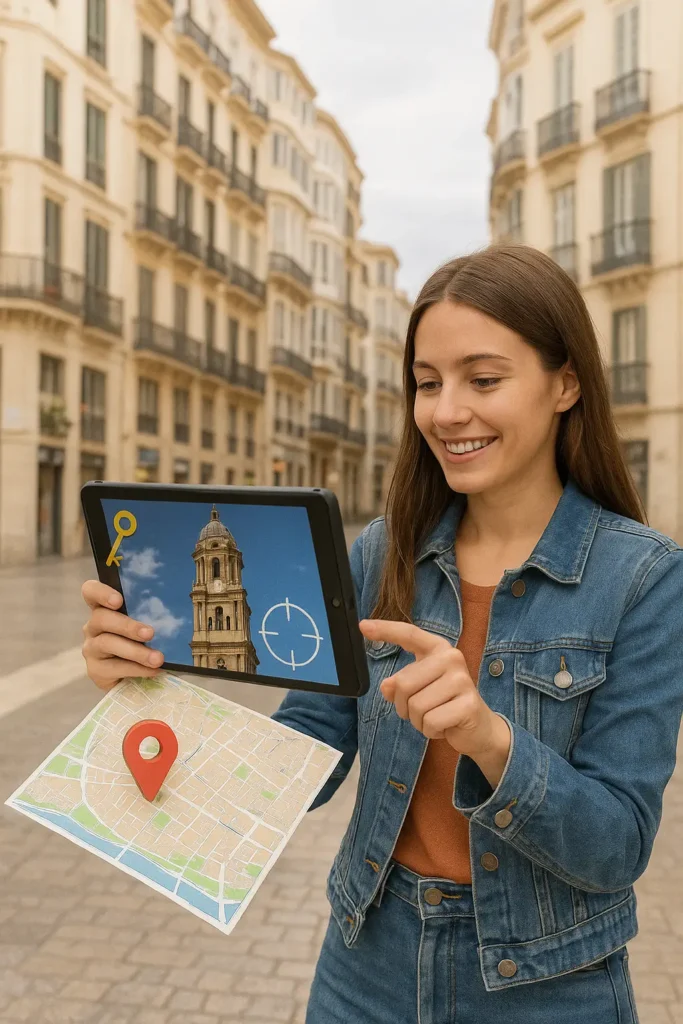 Escape Room en Málaga Centro como aventura urbana con realidad aumentada y ipad