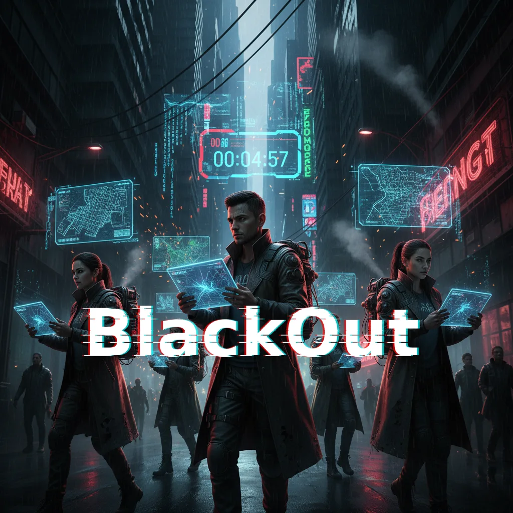 Blackout escape room dificil al aire libre con realidad aumentada